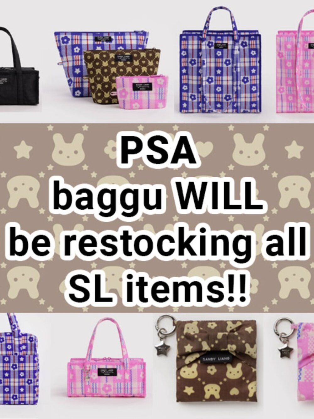 Baggu x Sandy Liang SL collab